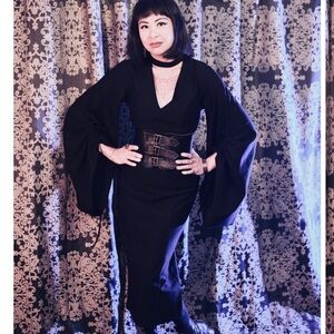 Sugar stitch Black Long Sleeve Dress